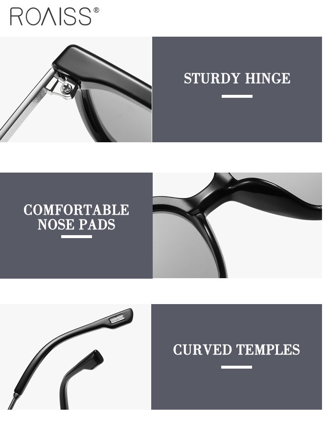 roaiss Square Sunglasses for Men Women, UV400 Protection Sun Glasses, Fashion Sun Shades for Shopping Party Travel with Glasses Case, 54mm - Image 4