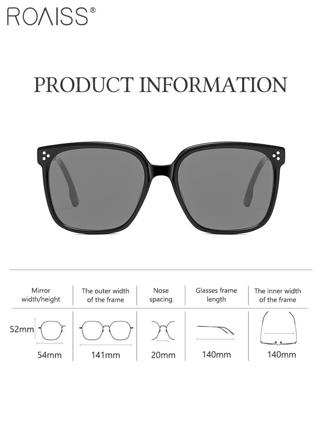 roaiss Square Sunglasses for Men Women, UV400 Protection Sun Glasses, Fashion Sun Shades for Shopping Party Travel with Glasses Case, 54mm - Image 3