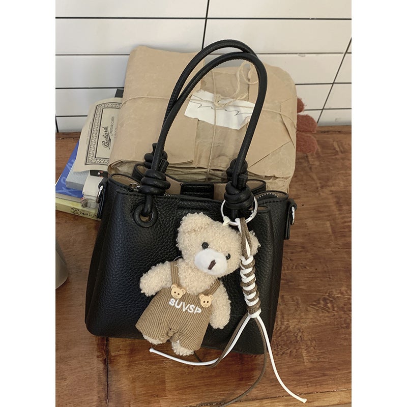 All-Match Simple Crossbody Bag Women'S Spring Arrival Fashionable Korean Bucket Bag Portable Handbag