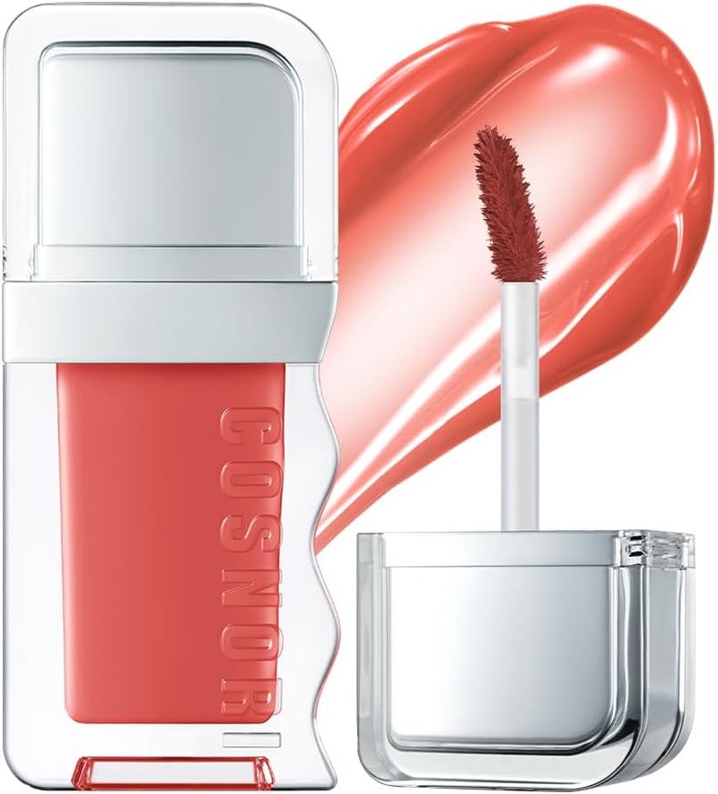 COSNORI Flow Wave Lip Tint Vegan Glassy Lip Gloss Lightweight Longlasting Plantderived Oil Moisturizer KBeauty 08 BEBE