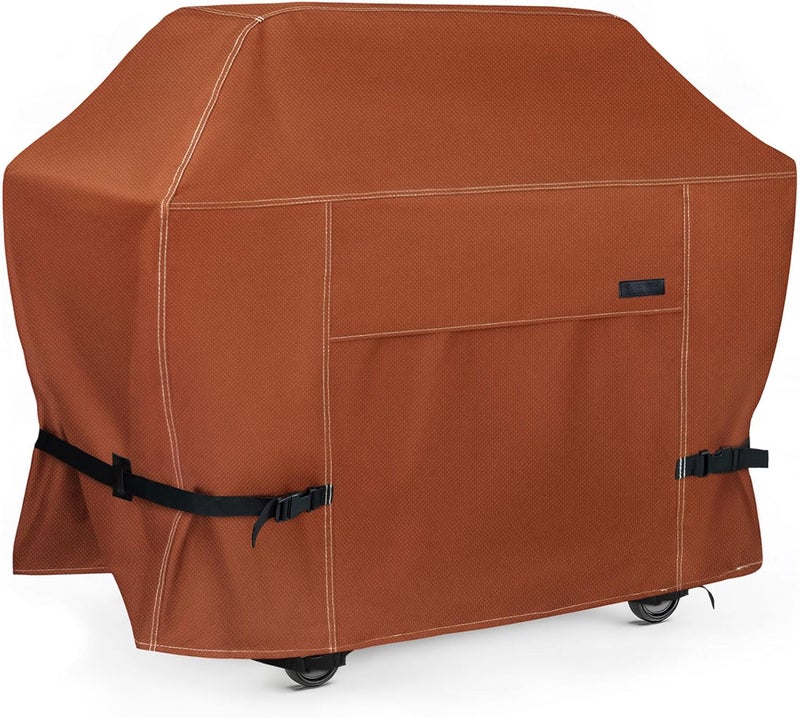 NettyPro غطاء شواية ، مقاس 60 بوصة، مقاوم للماء، عالي الجودة، مناسب لأجهزة Weber، Char-Broil، Brinkmann، Nexgrill وغيرها، بلون بني. - Image 1