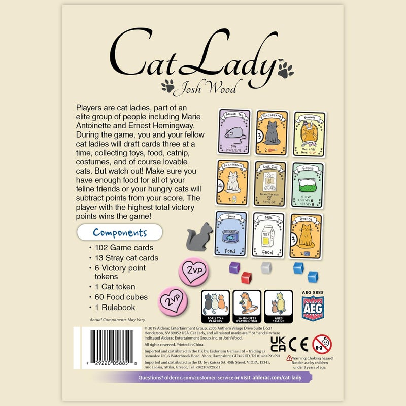 AEG Cat Lady Board Game  Collect Toys and Rescue Cats  Family Card Drafting Game for 24 Players  Ages 10  Easy to Learn  Plays in 30 Minutes - Image 3