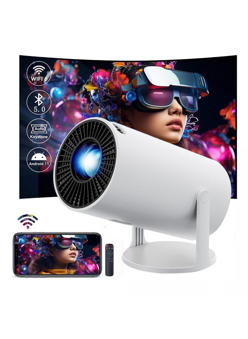 Full HD Portable Mini Projector WiFi Android 11 Smart Pocket Projector Compatible with HDMI USB TV Stick PS5 PS4 iOS for Home Outdoor Theater Entertainment - Image 2