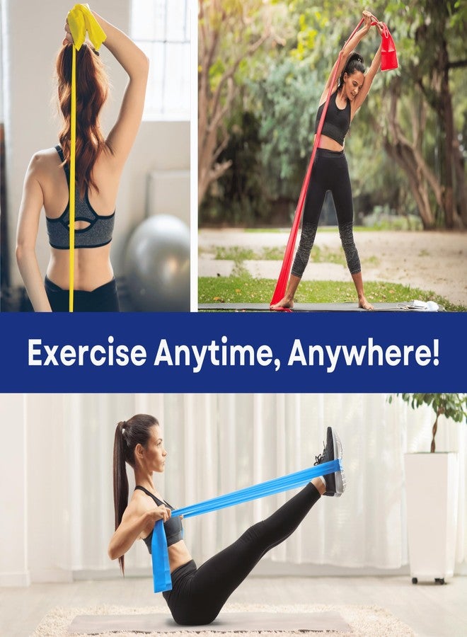 RMS Resistance Bands with Instruction Guide & Carry Bag - Latex Free Exercise Band for Working Out, Physical Therapy, Rehab, Stretch, Yoga & Pilates, Set of 3 - Image 3