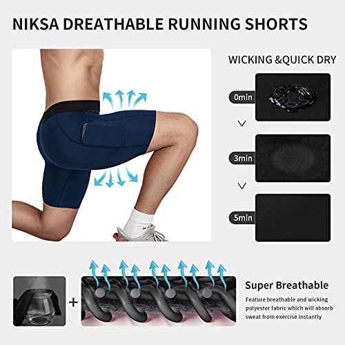 Niksa Compression Shorts Men 2/3 Pack, Compression Underwear for Men Athletic Shorts, Running Workout Fitness Shorts - Image 4