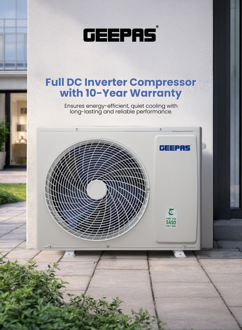جيباس مكيف هواء سبليت 2.5 طن (30,000 BTU) – إنفيرتر مع واي فاي، تدفق هواء 4D، تنظيف ذاتي ذكي وتشخيص تلقائي – ضمان 10 سنوات على الضاغط - Image 5