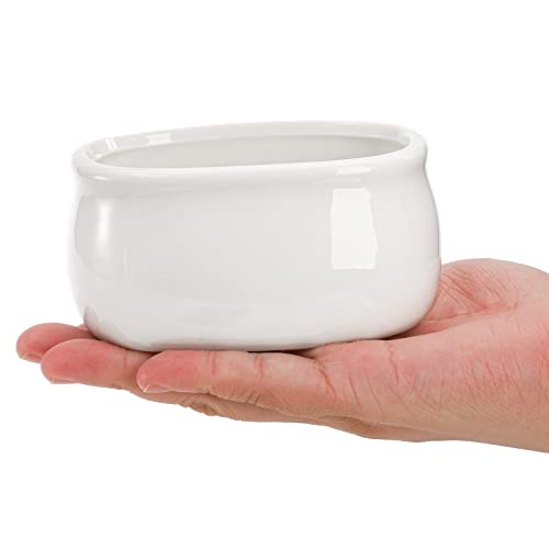 Dicunoy Set of 6 Sugar Packet Holder, Ceramic Sugar Caddy for Sweetener, Classic Restaurant White Tea Bag Organizer Bowl Storage Dish for Coffee Bar, Home - Image 4