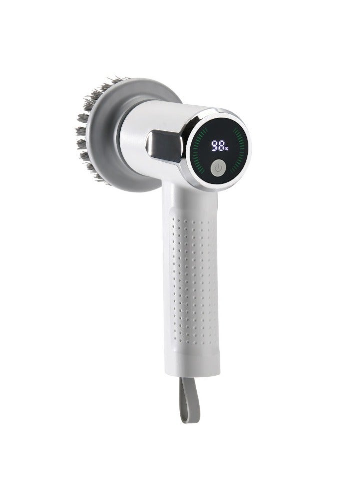 عام فرشاة تنظيف كهربائية منزلية متعددة الوظائف، قابلة للتمسك بيدك، لاسلكية، ذات سعة كبيرة، وتتكون برؤوس فرشاة قابلة للاستبدال. - Image 3