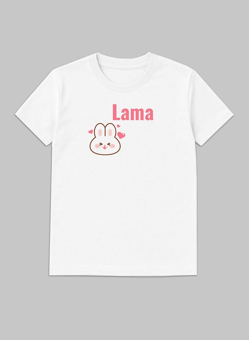 لوحة تيشيرت قطن قابل للتخصيص باسمك مع تصميم قطة وقلوب - Image 4