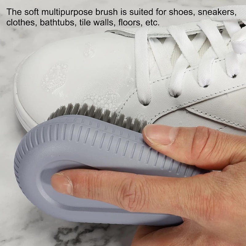 FS COOL FS COOL Multifunctional Cleaning Brush with Soft Bristle and NonSlip Design Durable Easy to Grip and Reusable Laundry Clothes and Shoes Scrubbing Brush Pack of 1 Grey  - Image 5
