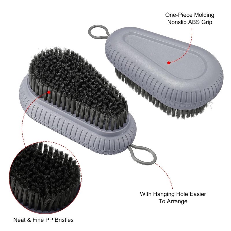 FS COOL FS COOL Multifunctional Cleaning Brush with Soft Bristle and NonSlip Design Durable Easy to Grip and Reusable Laundry Clothes and Shoes Scrubbing Brush Pack of 1 Grey  - Image 3