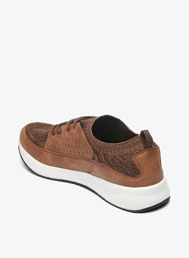 LBL by Shoexpress Mens Paneled Casual Sneakers with Lace-Up Closure