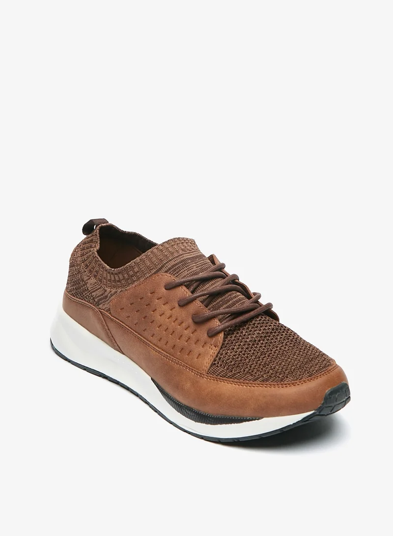 LBL by Shoexpress Mens Paneled Casual Sneakers with Lace-Up Closure