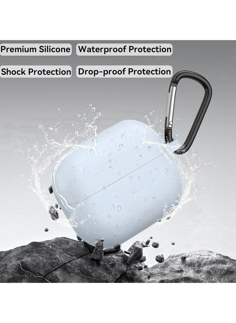 Silicone Protective  Case Cover for Samsung Galaxy Buds 3/Galaxy Buds 3 Pro with Keychain  (White) - Image 5