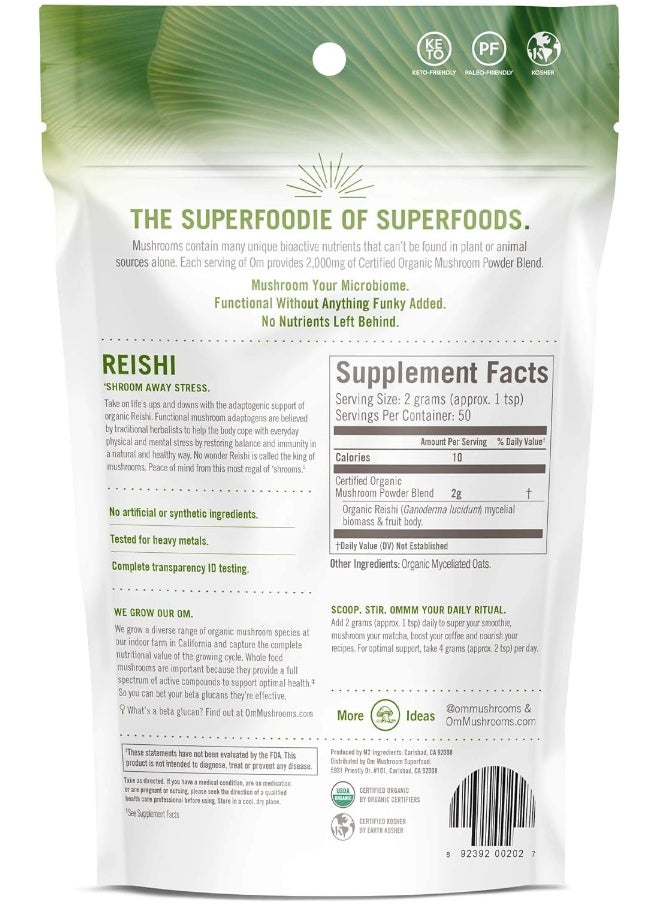OM - Mushroom Superfood Om Reishi Organic Mushroom Powder 100G - Image 1
