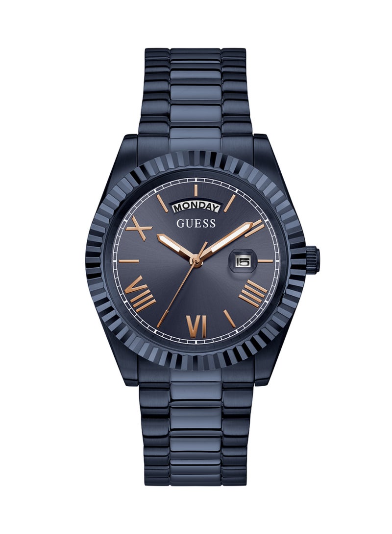 GUESS Mens Blue Tone Day/Date Watch - GW0265G11 - Image 1
