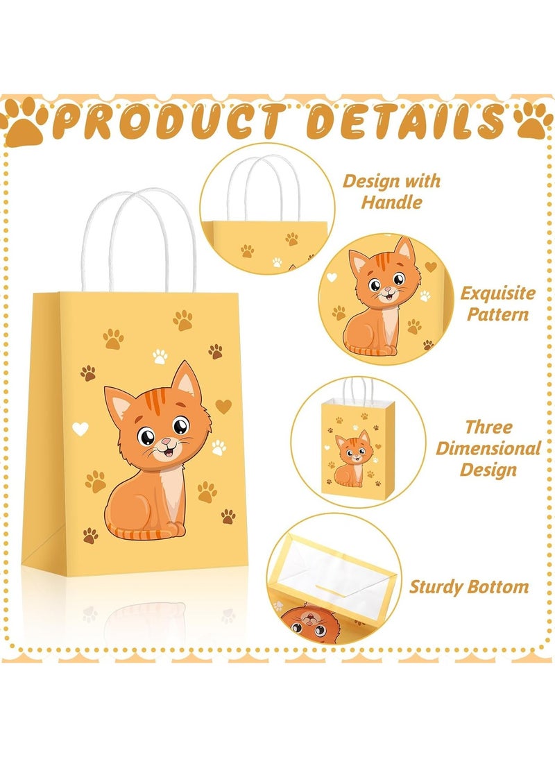 general 24 Puppy Cat Party Candy Bags with Handles Party Gift Bags for Kids Gift Bags Dog Paper Bags Cat Birthday Party Supplies Pet Adoption Boys Girls - Image 4