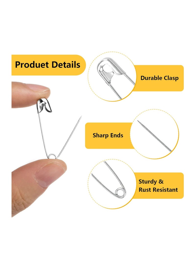 STAR BEJA Safety Pins 100pcs Medium Safety Pins for Clothing Fabric Arts Quilting Blankets Upholstery and DIY Craft Accessories  - Image 2