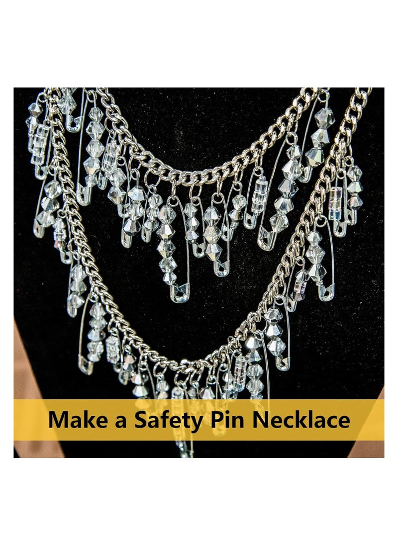 STAR BEJA Safety Pins 100pcs Medium Safety Pins for Clothing Fabric Arts Quilting Blankets Upholstery and DIY Craft Accessories  - Image 3