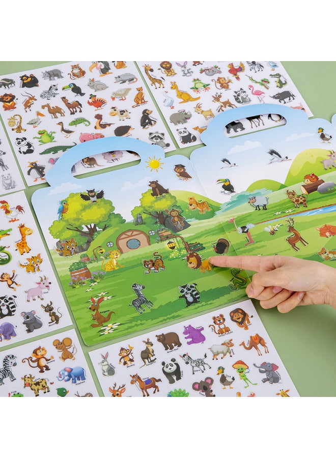 Dingji Direct Waterproof Children's Scene Quiet Book Cognitive Early Education Animal World Dinosaur Ocean Insect Farm - Image 4
