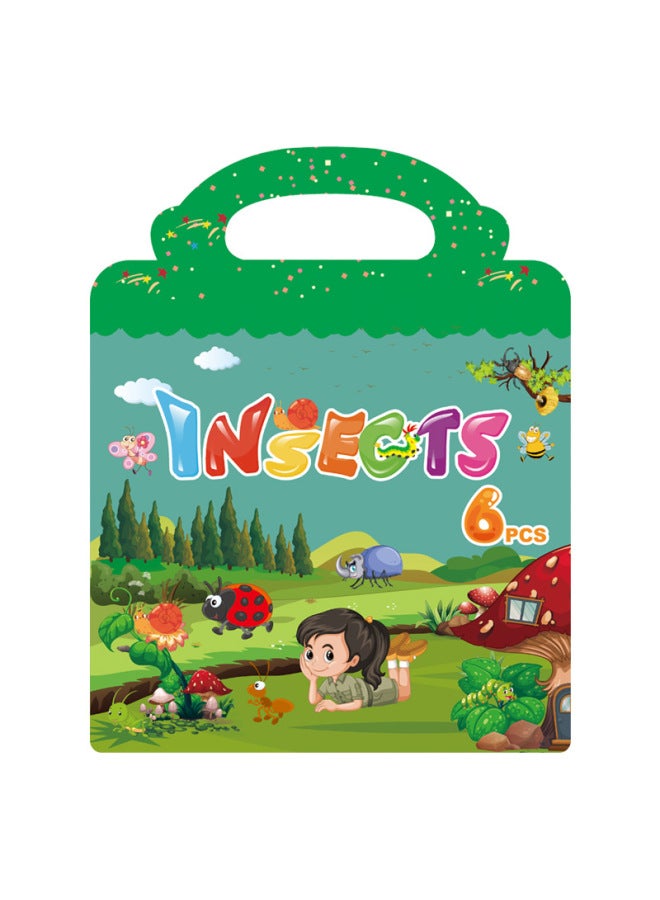 Dingji Direct Waterproof Children's Scene Quiet Book Cognitive Early Education Animal World Dinosaur Ocean Insect Farm - Image 1