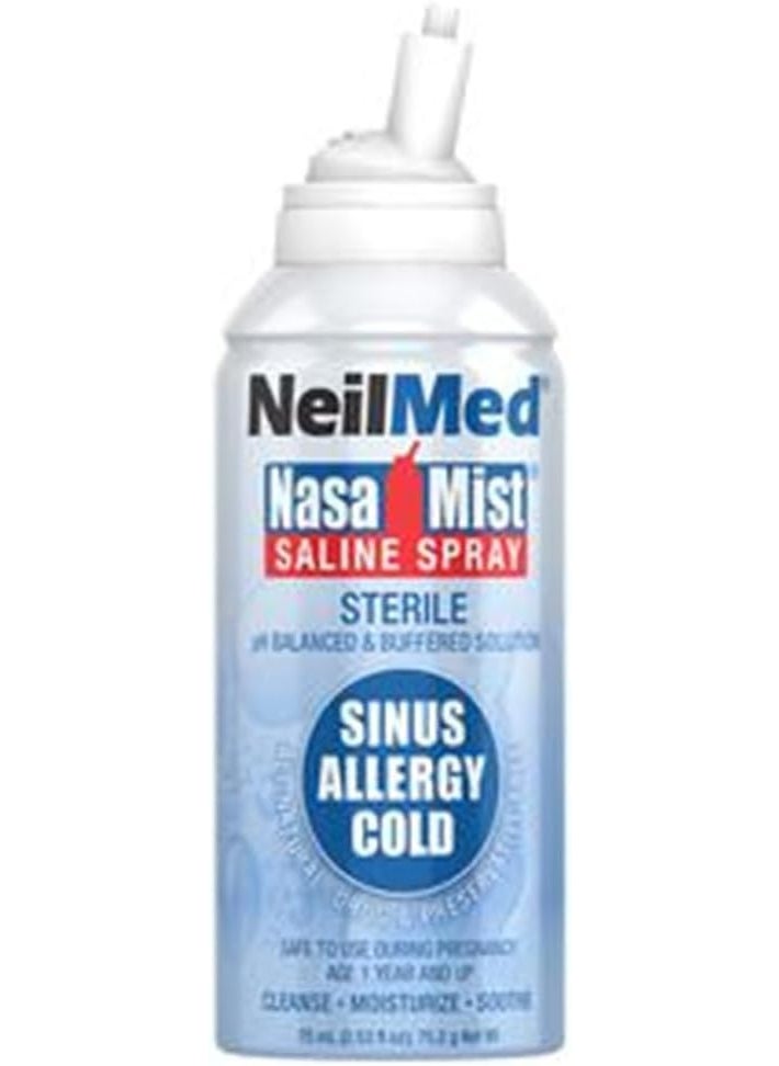 NeilMed - Neilmed Nasamist Isotonic Saline Spray For Allergy & Sinus Sufferers, 75 ml Pack of 2 - Image 1
