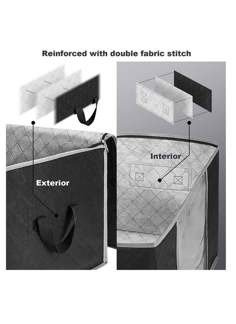TYCOM - TYCOM Basics Fabric Under Bed Storage Bag Organzier- 2 Pcs Storage Containers with Reinforced Handles, Large Capacity Breathable Non-woven Storage Bins for Blanket, Pillows, Comforters and Quilts - Image 1