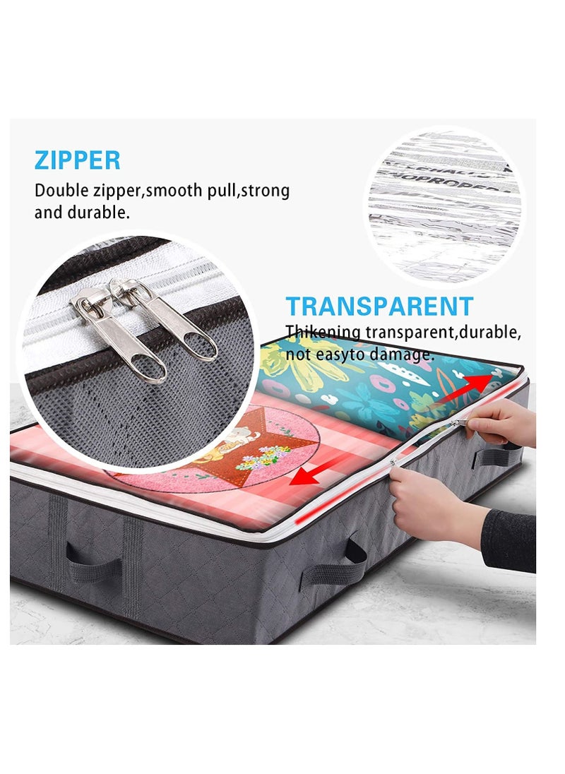 TYCOM - TYCOM Basics Fabric Under Bed Storage Bag Organzier- 2 Pcs Storage Containers with Reinforced Handles, Large Capacity Breathable Non-woven Storage Bins for Blanket, Pillows, Comforters and Quilts - Image 1