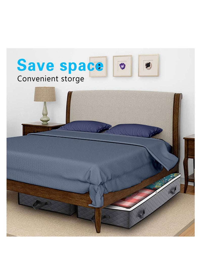 TYCOM - TYCOM Basics Fabric Under Bed Storage Bag Organzier- 2 Pcs Storage Containers with Reinforced Handles, Large Capacity Breathable Non-woven Storage Bins for Blanket, Pillows, Comforters and Quilts - Image 1