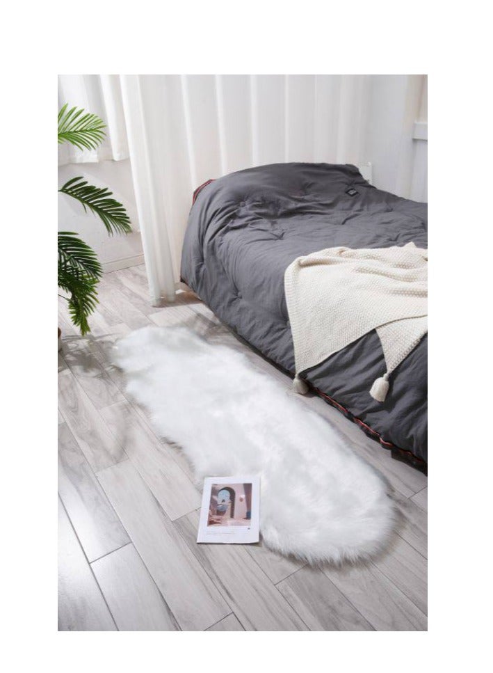 Ultra Soft Fluffy Rug Faux Sheepskin Fur Area Rug Couch Cover Seat Cushion Furry Carpet Beside for Floor Sofa Living Room, 60*180cm