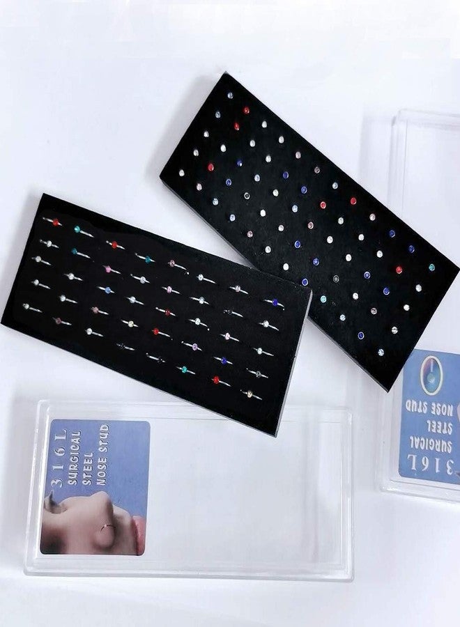 تورنيتو مجموعة تورنيتو من 100 قطعة من حلقات الأنف العظمية المصنوعة من الفولاذ المقاوم للصدأ والمرصعة بالزركونيا المكعبة متعددة الألوان، حلقات أنف مرصعة بالزركونيا المكعبة، حلقات أنف غضروفية، حلقات أنف لابريت، دبابيس ثقب الأنف، مجوهرات للنساء والرجال، 1.5 مم، 2 مم، 2.5 مم، 20G، 22G - Image 5