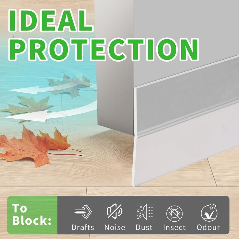 wigtda Weather Stripping Silicone Seal Strip, Weather Stripping Door Bottom Seal Strip - House and Glass Shower Doors Silicone Sealing for Door and Windows Gaps of Collision and Side, (Transparent) 25MM… - Image 2