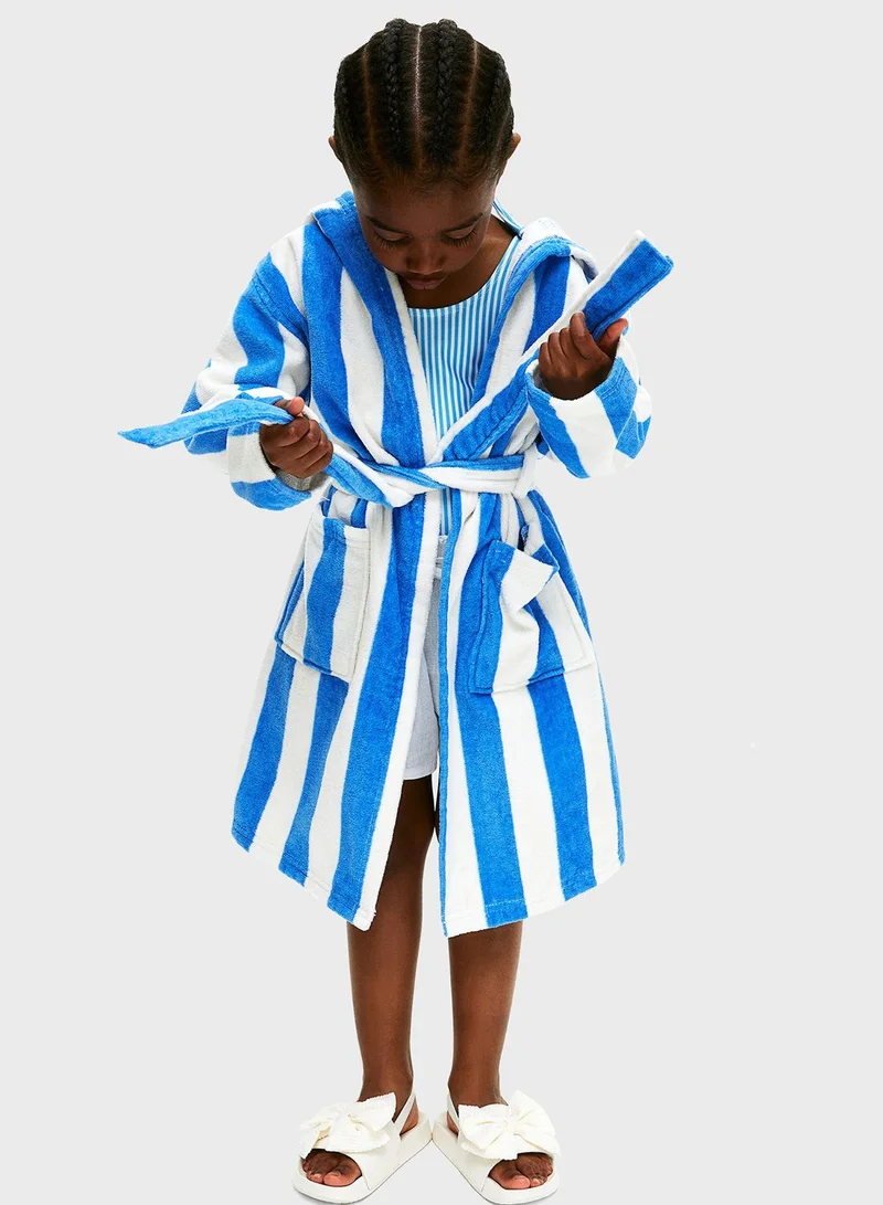 H&M Striped Pocket Detail Dressing Gown