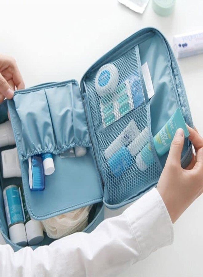 Tmisham Store حقيبة مستحضرات تجميل أنيقة وعملية من متجر تميشام، تُعلق على الحائط لتنظيم مستلزمات التجميل الأساسية. - Image 4