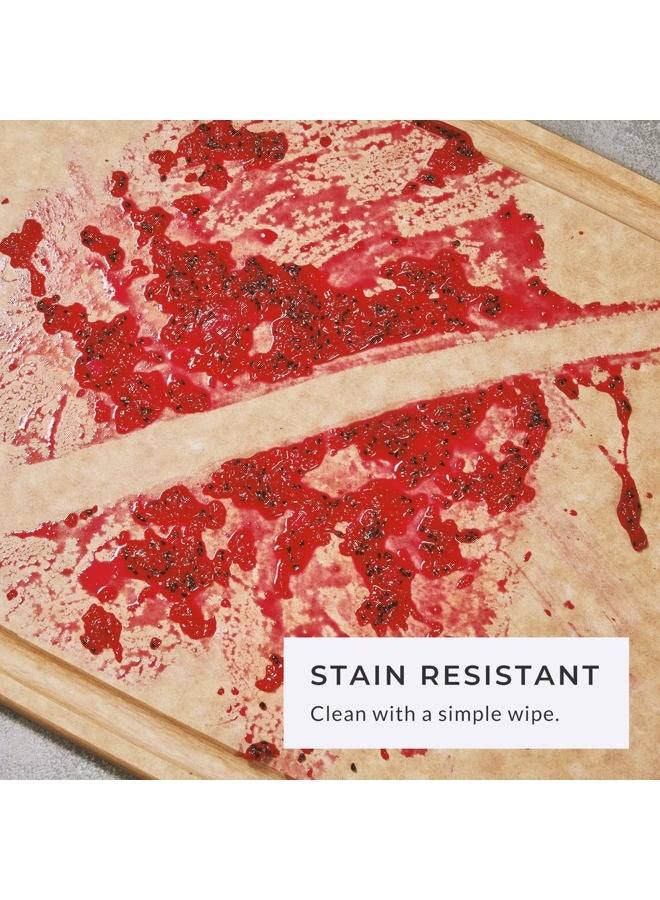 Elihome Kitchen Cutting Board, Natural Wood Fiber Composite, Dishwasher Safe, Eco-Friendly, Juice Grooves with Easy Grip Handles,Non Porous, BPA Free, Made in USA (16" x 12" x1/4") - Image 4