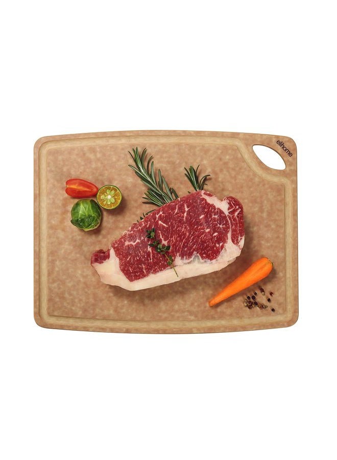 Elihome Kitchen Cutting Board, Natural Wood Fiber Composite, Dishwasher Safe, Eco-Friendly, Juice Grooves with Easy Grip Handles,Non Porous, BPA Free, Made in USA (16" x 12" x1/4") - Image 1