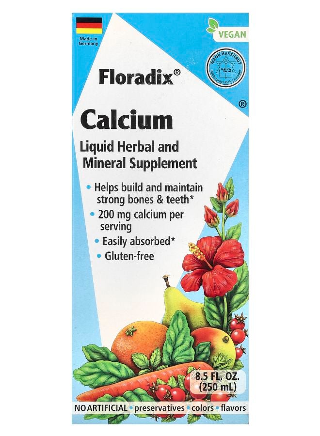 Floradix® Calcium Liquid Herbal and Mineral Supplement 200 mg 8.5 fl oz (250 ml)