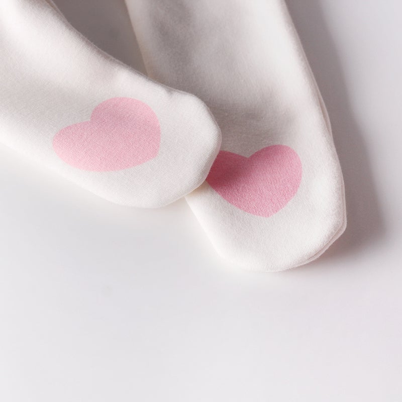 Ins2025 Baby Heart-Shaped Fleece-Lined Leggings Cotton Pp Tights Thickened And Warm - Image 5