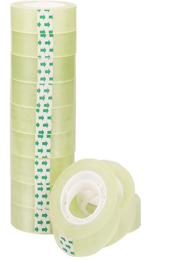 Clear Tape Rolls – [1/2 Inch x 25 yards] Transparent Tape for Office, 8 pcs