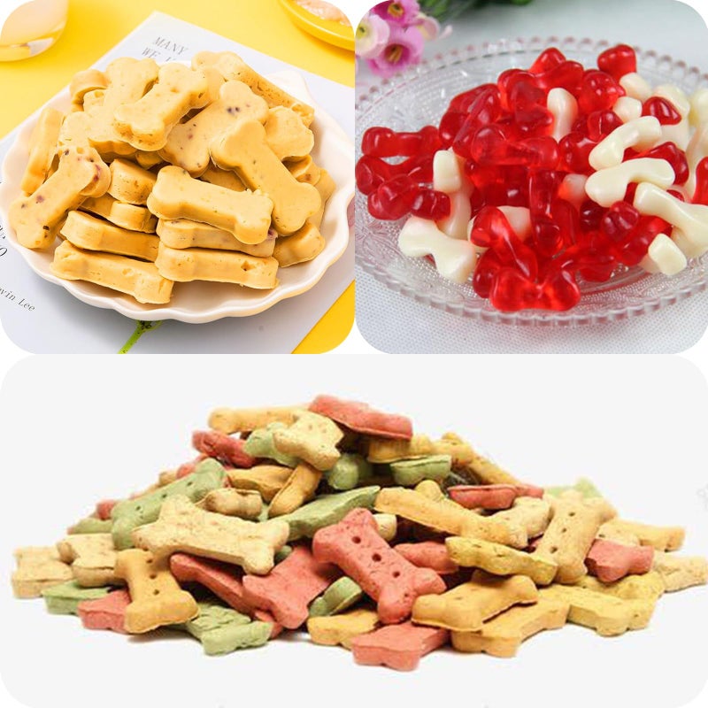 Ecerangus 2 PCS Silicone Molds,Dog Treat Molds for Baking,Non-Stick Gummy Molds,Silicone Dog Bone Molds for Chocolate, Candy,Pudding, Jelly,Ice Cube,Biscuits,Puppy Dog Treats Mold - Image 5