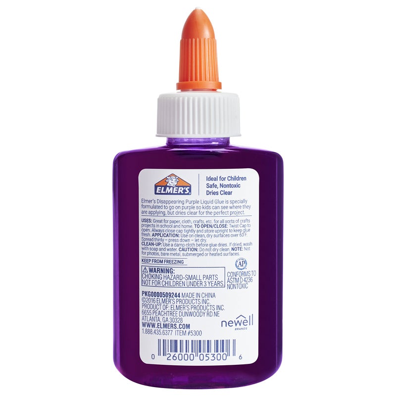 ELMER'S Elmerâ€™s Disappearing Purple Liquid School Glue, 3-Ounces, 1 Count - Image 2