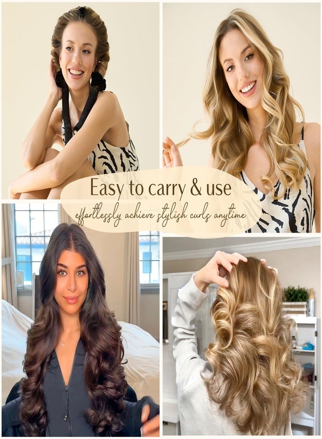 YANIBEST Heatless Curls Overnight, Hair Curlers to Sleep in, Leopard Heatless Hair Curler, Heatless Curling Rod Soft Hair Rollers-Black - Image 5