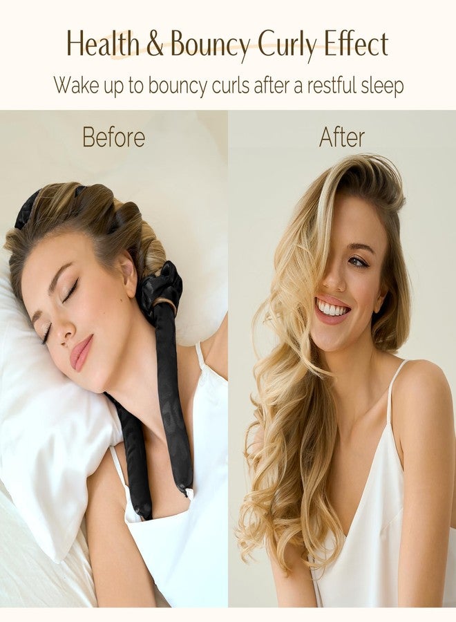 YANIBEST Heatless Curls Overnight, Hair Curlers to Sleep in, Leopard Heatless Hair Curler, Heatless Curling Rod Soft Hair Rollers-Black - Image 3