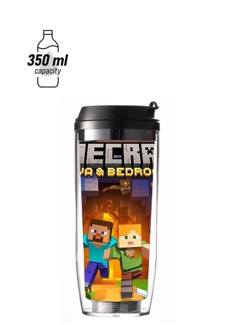 Game Minecraft Surrounding Straw Cup Double Plastic Portable Cup