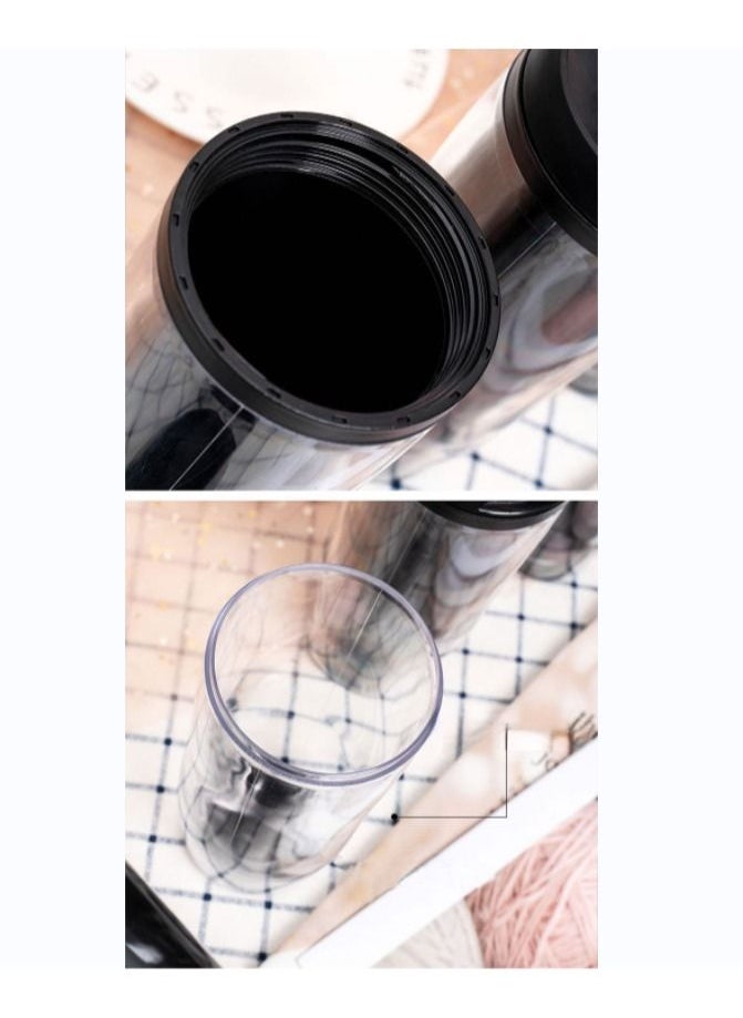 Generic - Game Minecraft Surrounding Straw Cup Double Plastic Portable Cup - Image 1