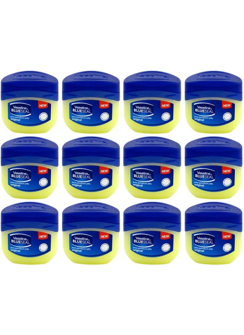 Vaseline Vaseline Petroleum Jelly Travel Size Pure BlueSeal Original 1.7oz (50ml) (12 Pack) 