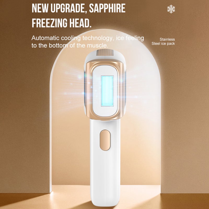 Permanent IPL Hair Removal Device with Sapphire Cooling System At-home Painless Hair Remover Machine Unlimited Flashes for Face Legs Arms Armpits Bikini Whole Body - Image 4