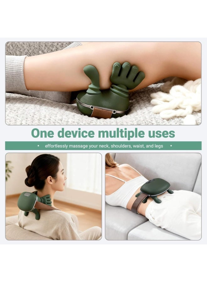Hand Palm Shoulder Neck Massager, Neck and Shoulder Heating Massager, Shoulder, Neck, Lower Abdomen Massager, Leg Pain Relief, Gifts for Men Women, Compact and Lightweight - Image 3