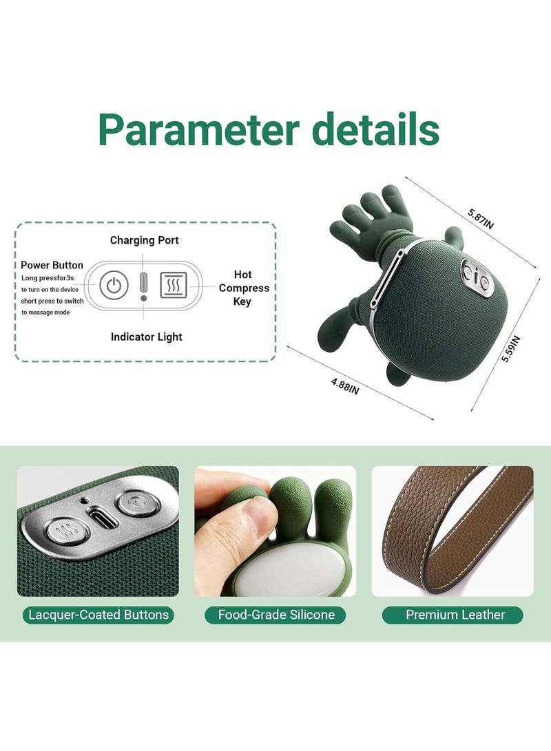 Hand Palm Shoulder Neck Massager, Neck and Shoulder Heating Massager, Shoulder, Neck, Lower Abdomen Massager, Leg Pain Relief, Gifts for Men Women, Compact and Lightweight - Image 4