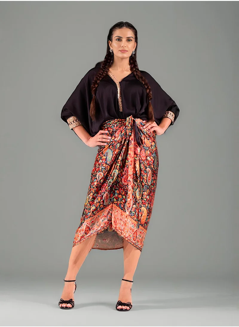 إكستاسي Drape Skirt Set